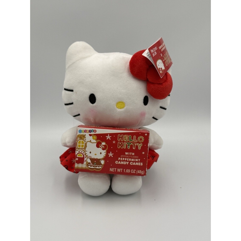 2024 Hello Kitty Holiday Plush w/ Peppermint Candy Canes – Galerie‎ x Sanrio
